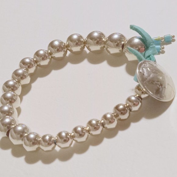 Sterling Silver Graduated Bead Bracelet - Picture 2 of 7